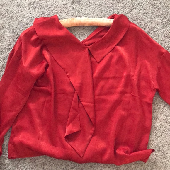 Moon river satin drape blouse - Picture 4 of 7